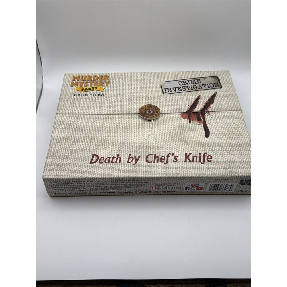 Murder Mystery Party Case Files – Death by Chef's Knife, Whodunit Detective Game